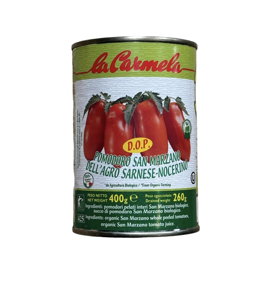 Geschälte BIO Tomaten San Marzano D.O.P. "La Carmela" - 400g